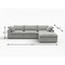 Homeroots 120" Light Gray Linen Blend Modular Sofa With Ottoman And Storage 714556 - alternate 7