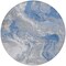 Homeroots 8' Blue And Ivory Round Abstract Washable Indoor Outdoor Area Rug 617622 - alternate 8