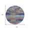 Homeroots 8' Lavender Pink And Blue Round Abstract Washable Indoor Outdoor Area Rug 612523 - alternate 6