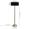 Homeroots 62" Black Traditional Shaped Floor Lamp With Black No Pattern Drum Shade 523364 - alternate 9