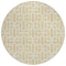 Homeroots 8' Wheat And Ivory Round Geometric Washable Indoor Outdoor Area Rug 594889 - alternate 7