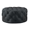 Homeroots 33" Black Linen Tufted Round Cocktail Ottoman 568053 - alternate 8