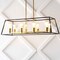 Jonathan Y Lloyd 35" 8-Light Farmhouse Industrial Iron Linear LED Pendant, Black/Brass Gold JYL6511A - alternate 12