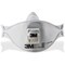 3M Disposable Respirator, N95, Non-Flat-Fold, Dual, Adjustable, Metal Nose Clip, M 9211+ - alternate 1