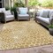 Homeroots 3' X 5' Gold And Ivory Geometric Washable Indoor Outdoor Area Rug 595067 - alternate 8