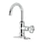 Kingston Brass One-Handle Single-Hole Bathroom Faucet with Deck Plate and Push Pop-Up Drain, Polished Chrome KSD2211RNX - alternate 1