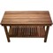 Homeroots 18" X 30" Brown Teak Rectangular Shower Bench With Shelf 549382 - alternate 1