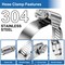 Grizzly Supply Hose Clamp, SAE 44, 304 Stainless Steel, Zinc Screw, 2-5/16 to 3-1/4 in Clamping Dia, 10PK #44P HC - alternate 7