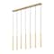 Z-Lite Forest 7 Light Linear Chandelier, Modern Gold, 54 In W 919MP24-7L-MGLD-LED - alternate 1
