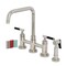 Kingston Brass Bridge Kitchen Faucet with Brass Sprayer, Polished Nickel KS8286CKLBS - alternate 1