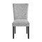 Homeroots Set of Two Light Gray and Black Upholstered Fabric And Wood Dining Side Chairs, 2PK 654254 - alternate 1