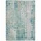 Homeroots 3' X 5' Turquoise And Ivory Abstract Washable Indoor Outdoor Area Rug 616202 - alternate 5