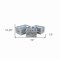 Homeroots Set of Three Gray Solid Wood Crate, 3PK 487710 - alternate 8
