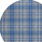 Homeroots 8' Gray Blue And Ivory Round Plaid Washable Indoor Outdoor Area Rug 597107 - alternate 6