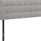 Homeroots Gray Linen Blend Upholstered Queen Headboard 490180 - alternate 5