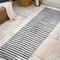 Jonathan Y Sukie Modern Offset Stripe Black/Ivory 2 ft. x 8 ft. Indoor/Outdoor Runner Rug SMB133F-28 - alternate 6