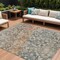 Homeroots 9' X 12' Beige And Copper Abstract Washable Indoor Outdoor Area Rug 631961 - alternate 1