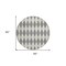 Homeroots 8' Gray And Ivory Round Geometric Washable Indoor Outdoor Area Rug 577045 - alternate 7