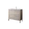 Homeroots 40" Natural Wood Freestanding Bathroom Vanity With White Sink And Two Drawers 627403 - alternate 4
