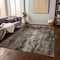 Homeroots 9' X 12' Brown Black And Beige Abstract Washable Indoor Outdoor Area Rug 603159 - alternate 6