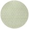 Homeroots 8' Mint Green And Ivory Round Geometric Washable Indoor Outdoor Area Rug 596125 - alternate 6