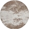 Homeroots 8' Brown And Beige Round Abstract Washable Indoor Outdoor Area Rug 599468 - alternate 7