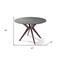 Homeroots 47" Gray and Brown Glass and Solid Wood Dining Table 370704 - alternate 5