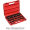 Neiko 0.375 in and 0.5 in Dr. Impact Socket Set, SAE and Metric, Deep and Shallow 02443A - alternate 7