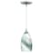 Vaxcel Milano Satin Nickel Mini Pendant Ceiling Light Gray White Glass P0176 - alternate 1
