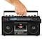 Qfx Bluetooth Cassette USB/SD Card/AM/FM/SW1-2 Radio Boom Box W/ Recording and Built-in Microphone, Blk J-230BT - alternate 6