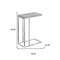Homeroots 18.25" X 10.25" X 25.25" Grey Particle Board Metal  Accent Table 333169 - alternate 4