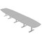 Skutchi Designs Arc Boat Conference Table With Power, 48 in W, 216 in L HAR-ABOT-48X216-T-U779-NA - alternate 1