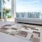 Homeroots 5' X 8' Brown Ivory And Taupe Geometric Washable Indoor Outdoor Area Rug 613200 - alternate 8