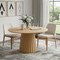 Homeroots 52" Brown Solid Wood Pedestal Base Round Top Dining Table 721011 - alternate 4