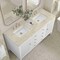 James Martin Vanities Myrrin 60" Double Vanity, Bright White, w/ 3 CM Tajnar Eclos Top w/FreePower Wireless Charger 485-V60D-BW-FTJR - alternate 9