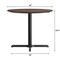 Flash Furniture 36" Round Tabletop, Seamless Surface Technology, Dark Brown with 30" x 30" Black Table Height X-Base ST-RD36-WBR-T3030-GG - alternate 7