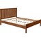 Homeroots Brown Shiplap Texture Solid Wood Queen Bed Frame 523624 - alternate 8