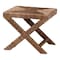 Bali & Pari Alda Woven Seagrass Ottoman - Handwoven Wicker Accent Stool with X Base, Boho Coastal Seating 270-14685-ZORO - alternate 1