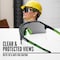Jackson Safety Maxview+, Safety Glasses, Anti-Fog & Anti-Scratch, Smoke Lens, Black/Green Frame, Half-Frame 60003 - alternate 6