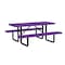 Leisure Craft Rectangle Portable Picnic Table, Purple, 6 ft L T6XPP-PURPLE - alternate 1