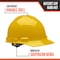 Malta Dynamics Hard Hat, Polyethylene, Ratchet, Yellow HHY1004 - alternate 6