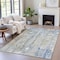 Homeroots 5' X 8' Sky Blue And Gray Abstract Washable Indoor Outdoor Area Rug 632138 - alternate 7