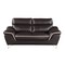 Homeroots 69in Brown And Silver Faux Leather Love Seat 329488 - alternate 1