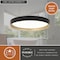 Vaxcel Darien 12-in Contemporary Round Black/Gold LED Flush Mount Ceiling Light with Frosted Shade C0383 - alternate 7