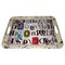 Homeroots 20in White Black Gold and Red Metal Abstract Serving Tray 274836 - alternate 4