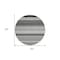 Homeroots 8' Black Round Striped Washable Indoor Outdoor Area Rug 576952 - alternate 7