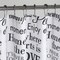 Homeroots Black and White Text Shower Curtain and Hooks Set 484086 - alternate 5
