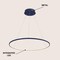 Jonathan Y Brice 35" Modern Contemporary Metal Round Dimmable Integrated LED Pendant, Navy JYL7220F - alternate 11