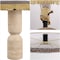 Jonathan Y Lacy 25.25" Organic Modern Sculptural Hourglass Travertine Stone w/Fringed Drum Shade LED Table Lamp JYL5612A - alternate 8