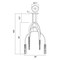 Cwi Lighting Curva Integrated LED 38in Black Chandelier with Handcrafted Glass 1725P38-6-101 - alternate 7